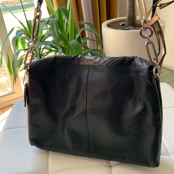 Limited addition, embossed, python snake skin, leather coach purse - Picture 2 of 16